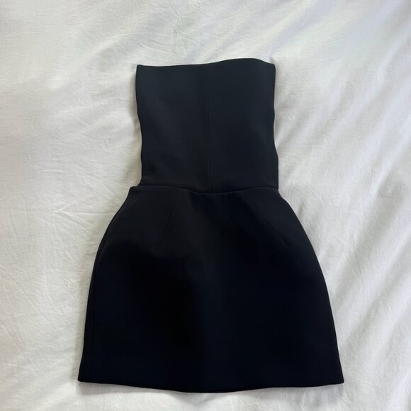 helsa black dress Helsa Sheer Deep V Long Slip Dress – Robe Collective main image 0